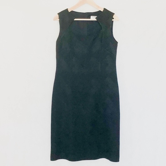 David Meister Black Sleeveless Jacquard Dress - Picture 7 of 8